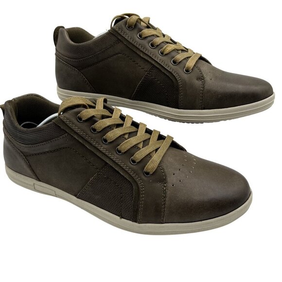 English Laundry NEW Mens 9 Aqua Sneaker Casual Earthy Green Lace Up Perforated - Picture 2 of 13